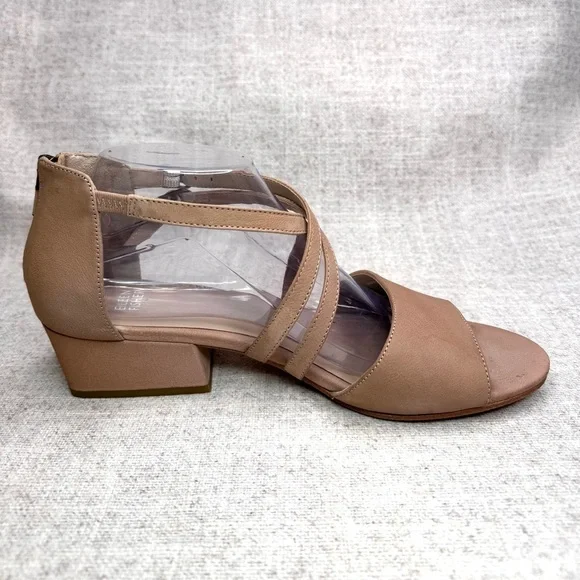 Eileen Fisher‎ strappy low heel Kyra sandals, tan nubuck suede size 10 casual - Picture 4 of 9